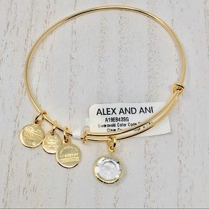 ALEX AND ANI April Birthstone Bangle NWT 💫+ Gifts